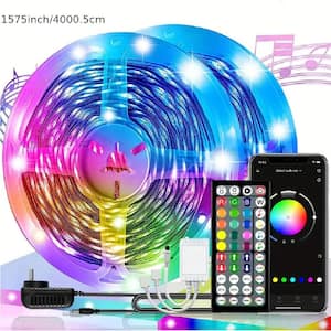 130 ft. Smart Plug-in Dimmable Cuttable Color Changing Integrated LED Strip Light
