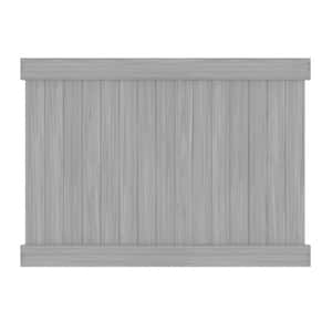 Linden 6 ft. x 8 ft. Driftwood Gray Vinyl Privacy Fence Panel (Unassembled)