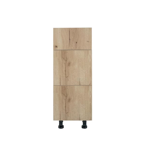 Cambridge Radiance 18 in. W x 21 in. D x 34.50 in. H Ready to Assemble Slab Bath Cabinet in Light Oak