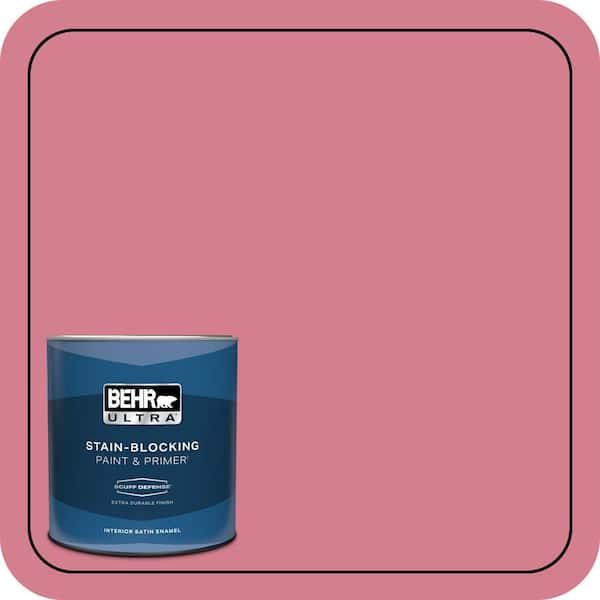 BEHR ULTRA 1 qt. #P140-4 I Pink I Can Extra Durable Satin Enamel Interior Paint & Primer