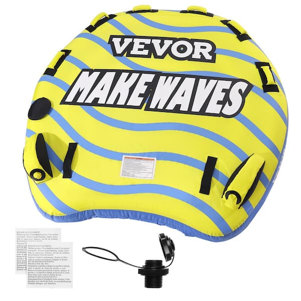 Towable Tube for Boating 1-3 Riders Inflatable Towable Tube with Bumper Fins 510 lbs. Water Sport Towable Tubes