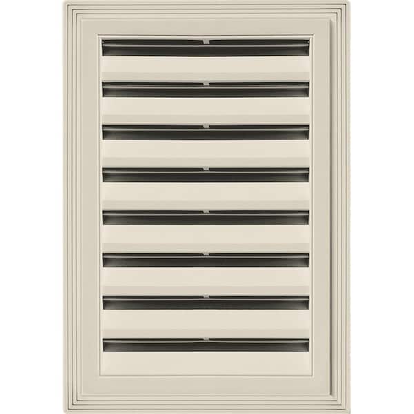 Builders Edge 12 in. x 18 in. Rectangle Gable Vent #089 Champagne