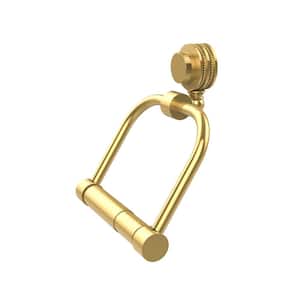 Venus Collection Single Post Toilet Paper Holder with Dotted Accents in Unlacquered Brass