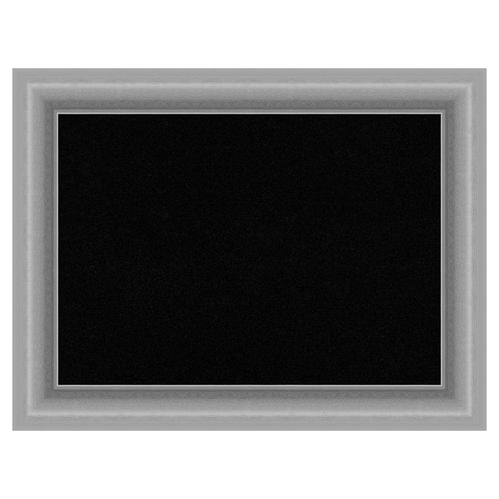 Amanti Art Peak Polished Nickel Framed Black Corkboard 34 in. x 26 in ...