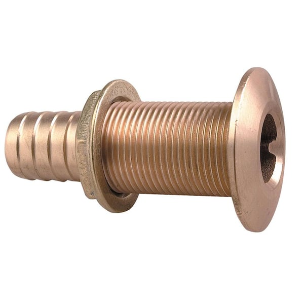Perko Plain Bronze Thru-Hull Connection for Use with Hose
