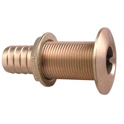Plain Bronze Thru-Hull Connection for Use with 1 in. Hose