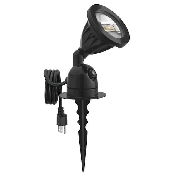 Lithonia Lighting Dusk to Dawn Black Outdoor LED Landscape Stake Light with Cord Set