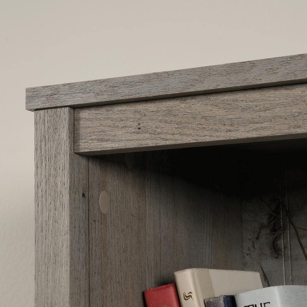 Mystic Oak Adjustable 71.5" Gray Bookcase with Doors