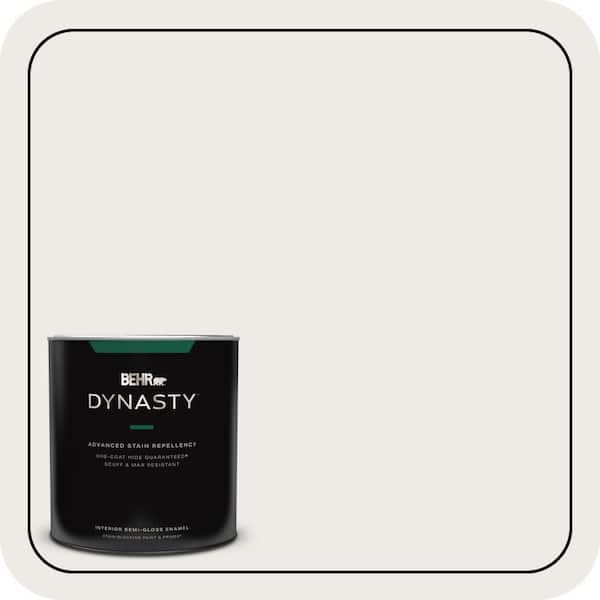BEHR DYNASTY 1 qt. #750A-1 Chalk color Semi-Gloss Enamel Interior Stain-Blocking Paint & Primer