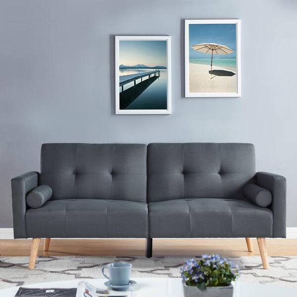Sofas 2 Go Montreal Grey Convertible Sofa