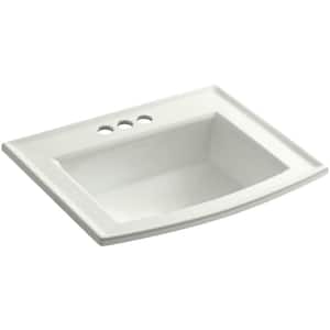 Archer 22-3/4 in. Drop-In Vitreous China Bathroom Sink in Dune with Overflow Drain