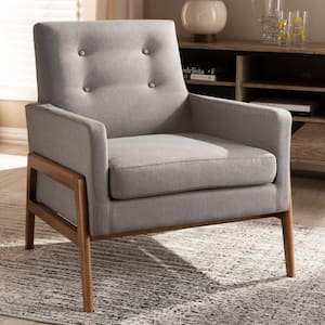 Perris Gray Fabric Lounge Chair