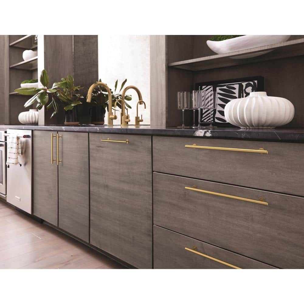 Champagne Bronze Modern Cabinet Bar Pull with Mounting Hardware