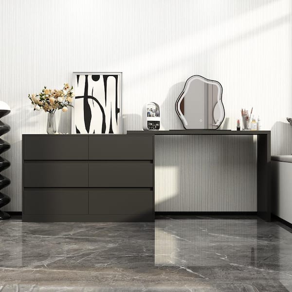 Ebern Designs Ojaswi 8 Drawer, Double Dresser with Wooden