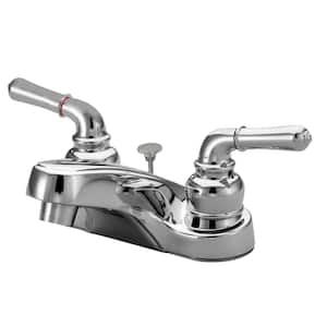 Magellan 4 in. Centerset 2-Handle Bathroom Faucet with Brass Pop-Up in Polished Chrome