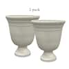 Vigoro Westpoint 16 in. Dia Beige Composite Urn Planter with Pedestal (2-Pack) K90101P-190R