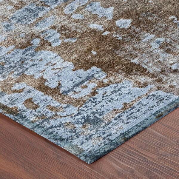 Chantille Machine Washable Indoor/Outdoor Abstract ACN2750 Blue 5 ft. x 7 ft. 6 in. Area Rug