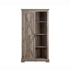 Gray 74.4 in. H Storage Cabinet, Pantry Cupboard