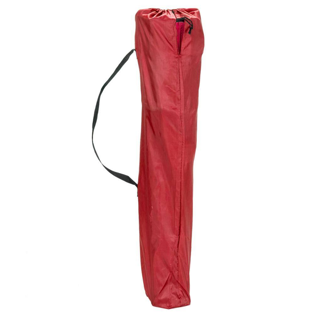 Red Iron Frame Folding Outdoor Camping Chair with Storage Bag