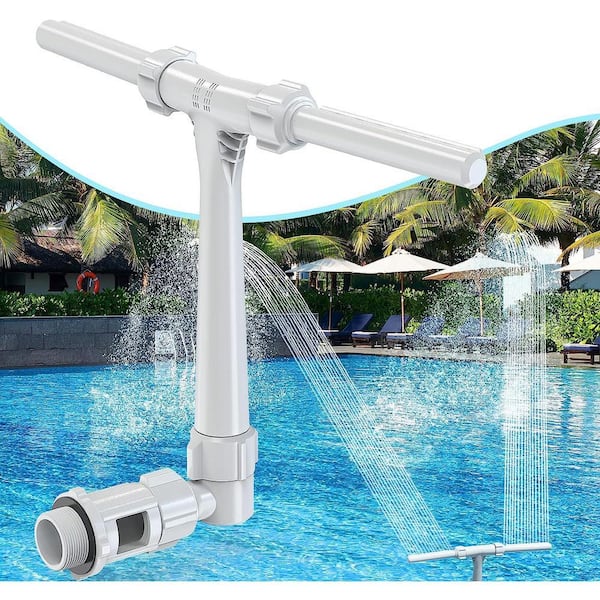 Pool Fountain, Dual Spray Water Fountains for Above Ground/Inground Pools, 2-in-1 Adjustable