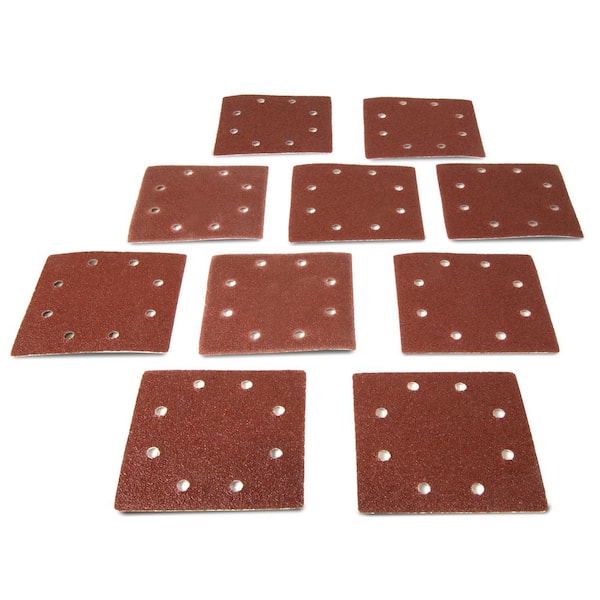 1/4 in. Sheet Sander 120-Grit Hook-and-Loop Sandpaper (10-Pack)