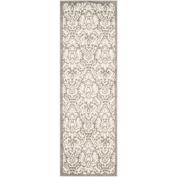 Amherst Dark Gray/Beige 2 ft. x 15 ft. Border Runner Rug