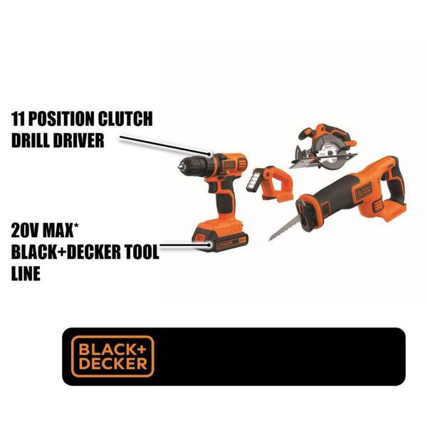 BLACK+DECKER 20V AX Drill/Driver Circular Saw Cobo Kit - BD2KITCDDCS