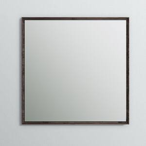 Formosa 32 in. W x 32 in. H Framed Square Bathroom Vanity Mirror in Acacia