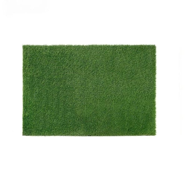 2 ft. x 10 ft. Green Outdoor Artificial Grass Runner Rug Balcony Garden Lawn Dog Pets Turfdrain Mat 1.38 in. Pile Height