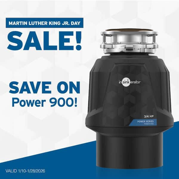 Power 900, 3/4 HP Garbage Disposal, Power Series EZ Connect Continuous Feed Food Waste Disposer