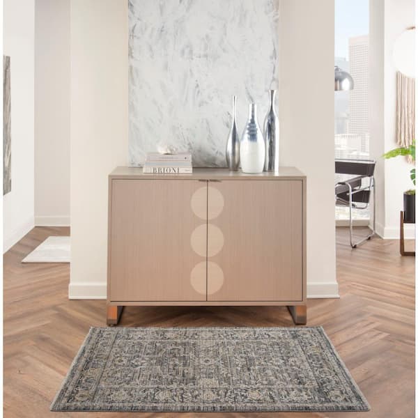 Lynx Slate Multicolor 3 ft. x 5 ft. All-over design Transitional Area Rug