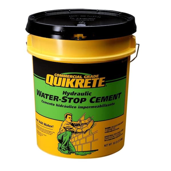 Quikrete 50 lbs. 5 Gal. Hydraulic Water-Stop Cement Concrete Mix D014-A ...