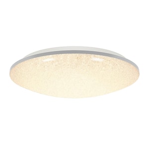 Sparkle 15 in. 1-Light Chrome 5CCT Integrated Selectable LED Flush Mount with Remote Included