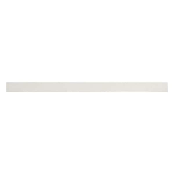 Horizonte 0.5 in. x 8 in. Glossy Snow White Ceramic Pencil Trim Wall Tile (0.27 sq ft/case)-10 Pack