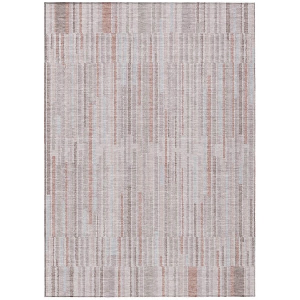 Chantille Machine Washable Indoor/Outdoor Abstract ACN2102 Coral 8 ft. x 10 ft. Area Rug