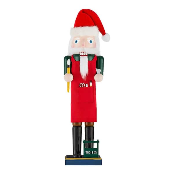 Home Accents Holiday 15 in Santa Nutcracker With Toolbox