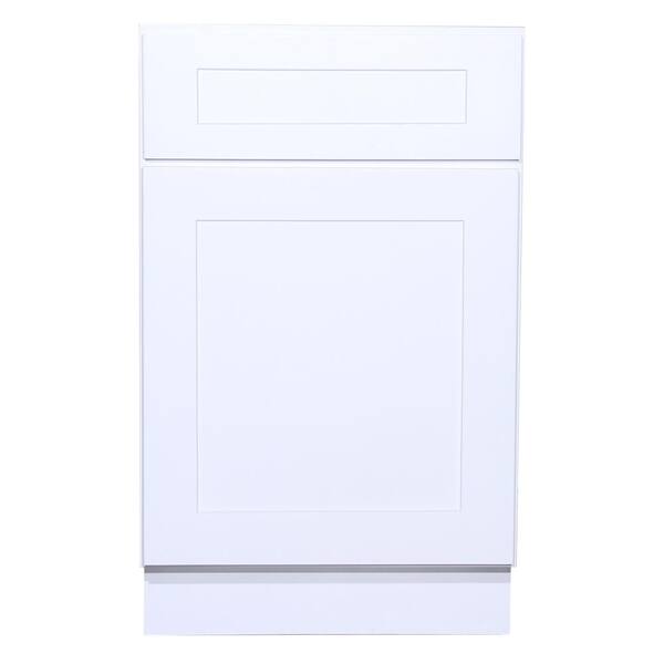 Cabinet Collection Shaker Ready to Assemble 21 in. x 34.5 in. x 24 in. Base Cabinet with 1-Door and 1-Drawer in White