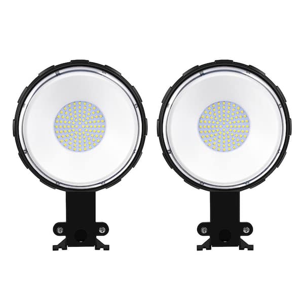 CIPACHO 100-Watt 120-Degree Black Light Sense Integrated LED Outdoor Thin Wall Light(2-Pack)