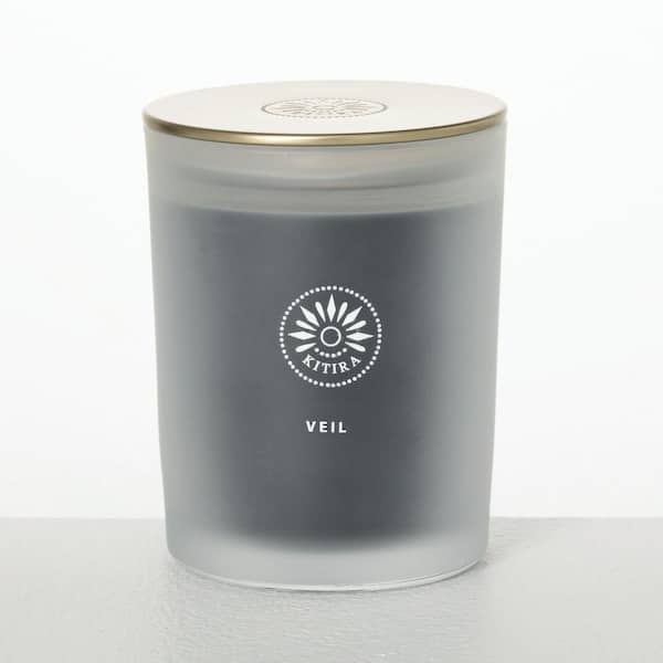 Vance Kitira Veil Floral Scented Single Wick Black Jar Candle, 80 Hour Burn Time