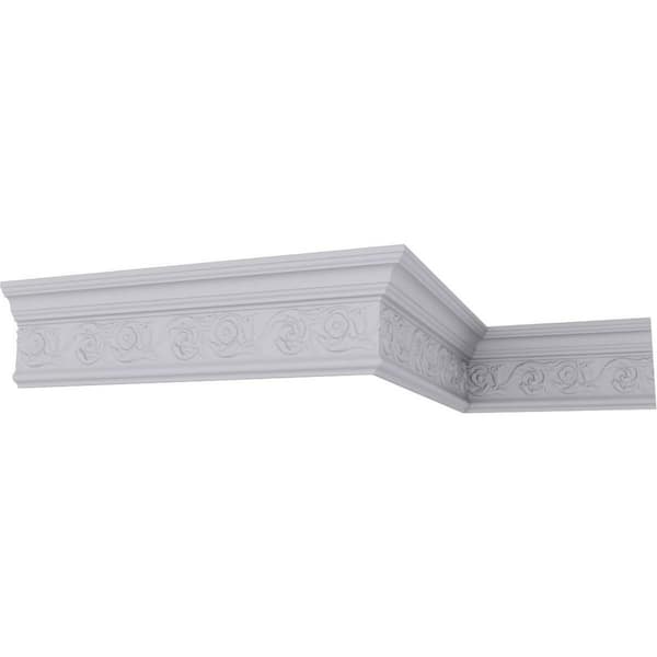 2-1/4 in. x 5-5/8 in. x 94-1/2 in. Polyurethane Floral Crown Moulding