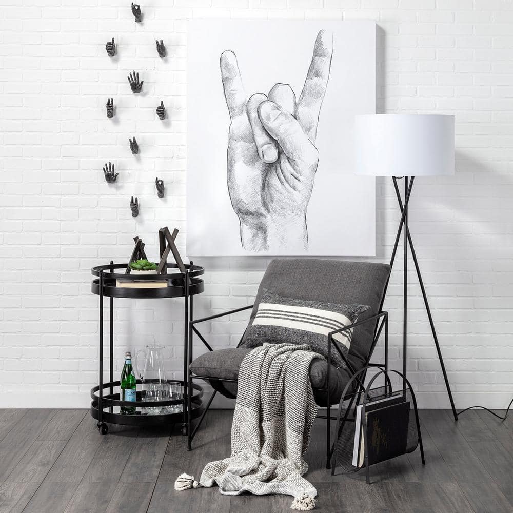 Bastian Large Gunmetal Gray Abstract Metal Sculpture
