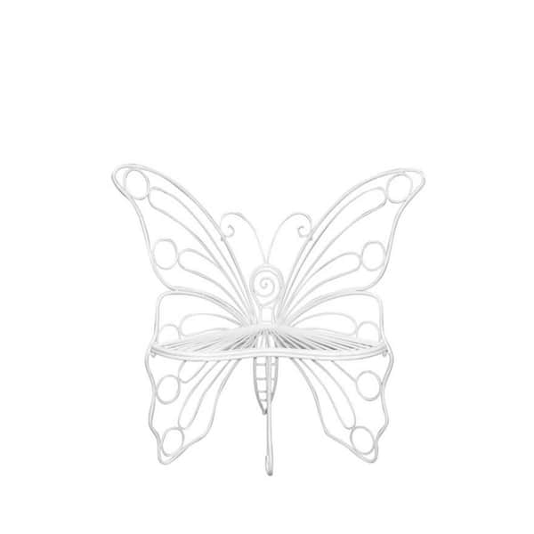 HI-LINE GIFT LTD. White Butterfly Bench