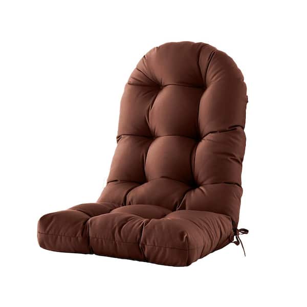 High-Back Seat Cushion - 48"x21"x4"Outdoor Adirondack Chair Cushion for Patio Furniture with Tie,Dark Brown