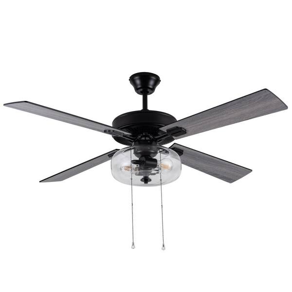 LED Indoor Black Ceiling Fan 