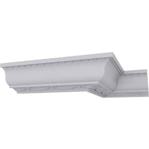 SAMPLE - 3-5/8 in. x 12 in. x 3 in. Polyurethane Federal Crown Moulding