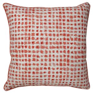 Red Square Outdoor Square Throw Pillow