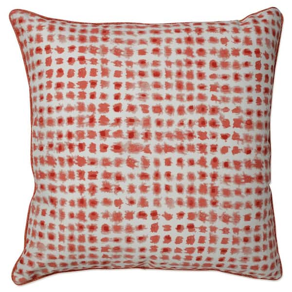Pillow Perfect Red Square Outdoor Square Throw Pillow