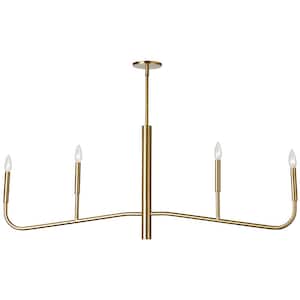 Eleanor 4-Light Aged Brass Candle Chandelier
