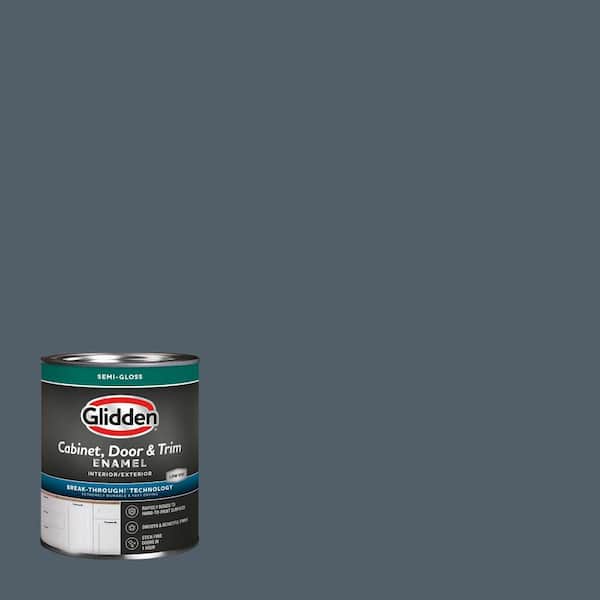 1 qt. PPG1040-7 Goblin Semi-Gloss Door, Trim and Cabinet Paint