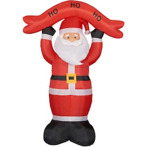 10 ft. Santa Claus with HO HO HO Sign Christmas Inflatable with Lights